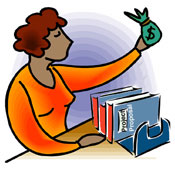 Manager using part of the budget to pay for a project