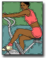 Woman getting in shape