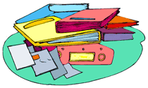 Notebooks in a pile