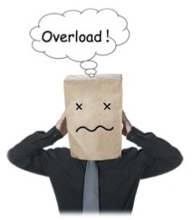 A man experiencing "overload"
