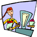 Woman perceiving more value in the heavier item on a scale