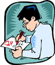 Man writing a prescription