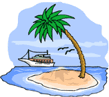 Tropical scene with nautical theme