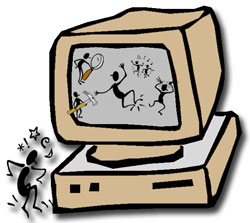 Computer interface causing a range of emotions, including frustration