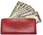 Wallet containing a monthly allowance