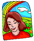Woman exuding happiness