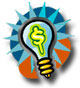 Light bulb with dollar sign