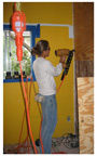 Student adding a wall