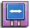 Signpost indicating roadblock