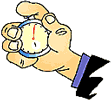 Man holding a stopwatch