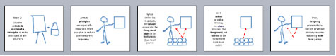 Sample storyboard with figures and text