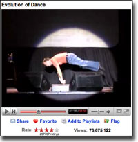 YouTube video on "Evolution of Dance"